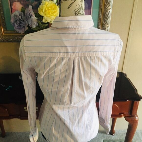 Tommy Hilfiger Pink Striped Button Down Blouse - Picture 3 of 9